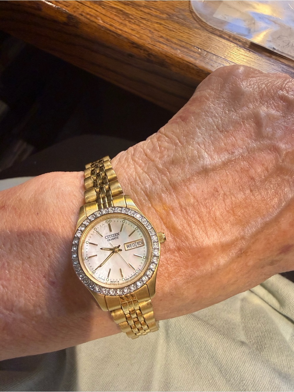 Citizens woman’s watch with faux diamond crystal round shape. - Picture 7 of 7